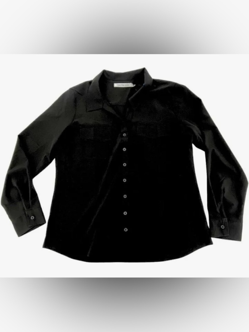 Calvin Klein Women’s Tailored Black Button-Up Shirt size XL